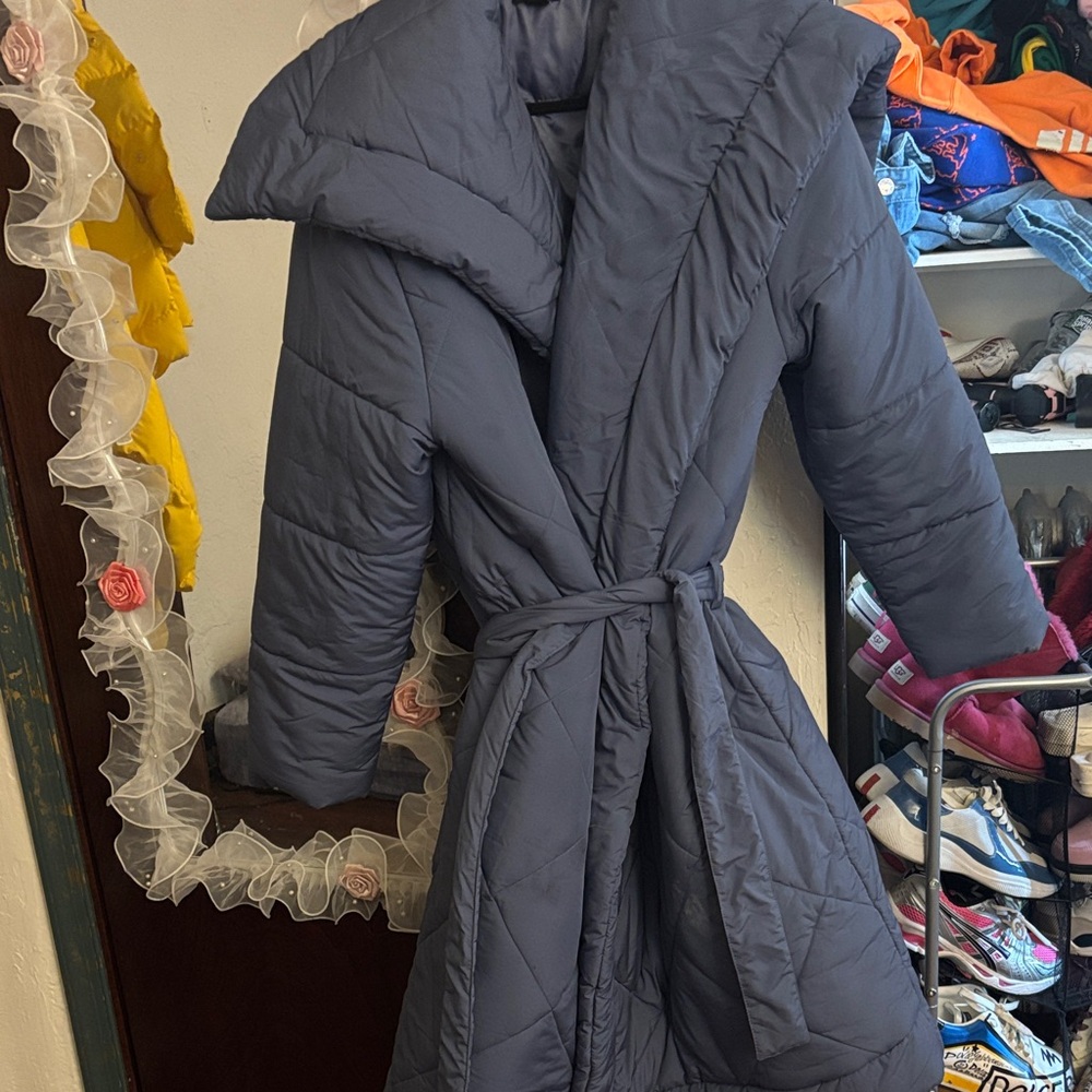 PrettyLittleThing Navy Trench Coat